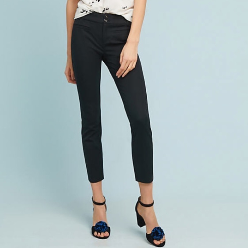 Anthropologie | The Essential Slim Trousers Black